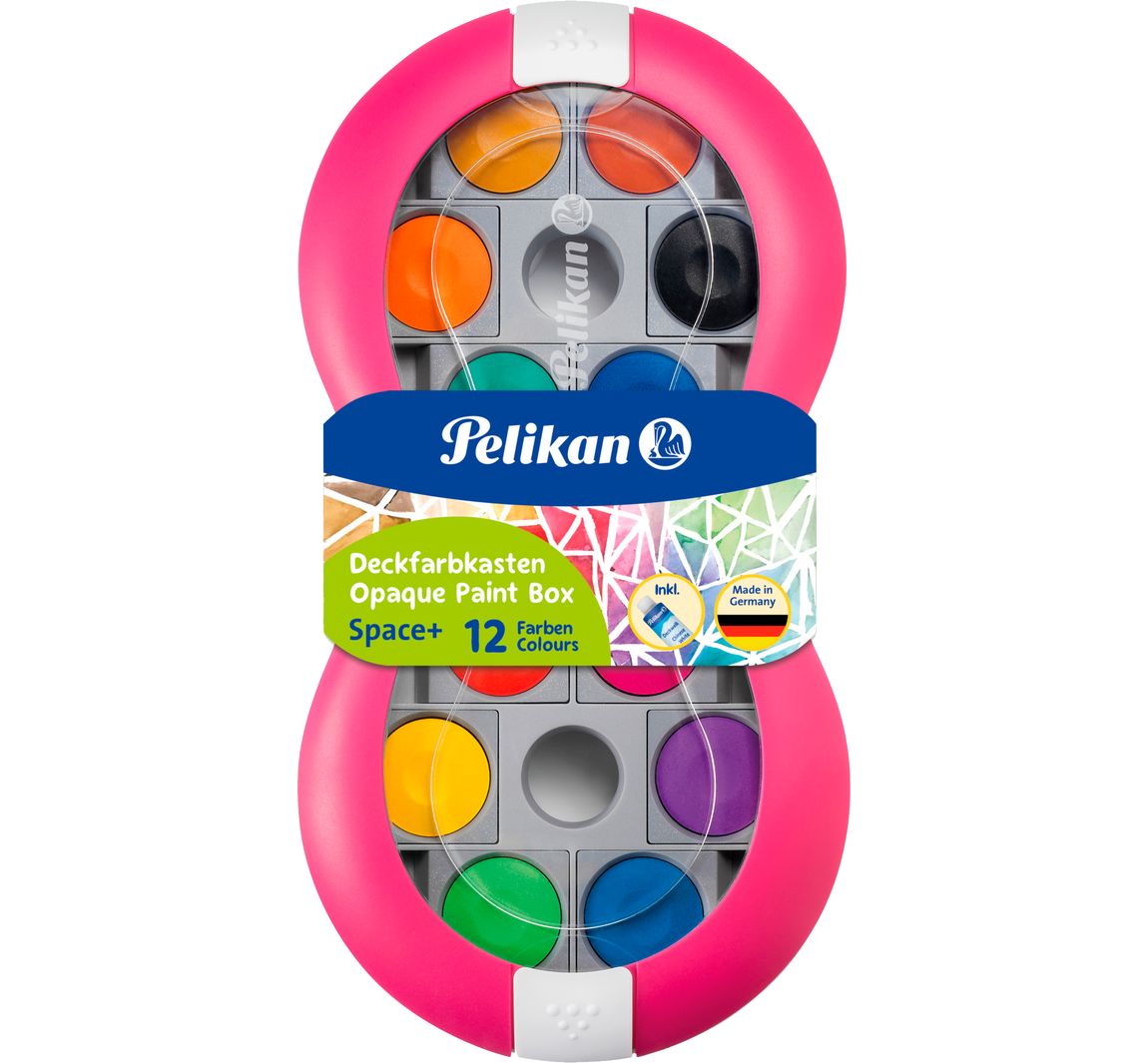 Pelikan Deckfarbkasten 'Space', 12 Farben - Pink