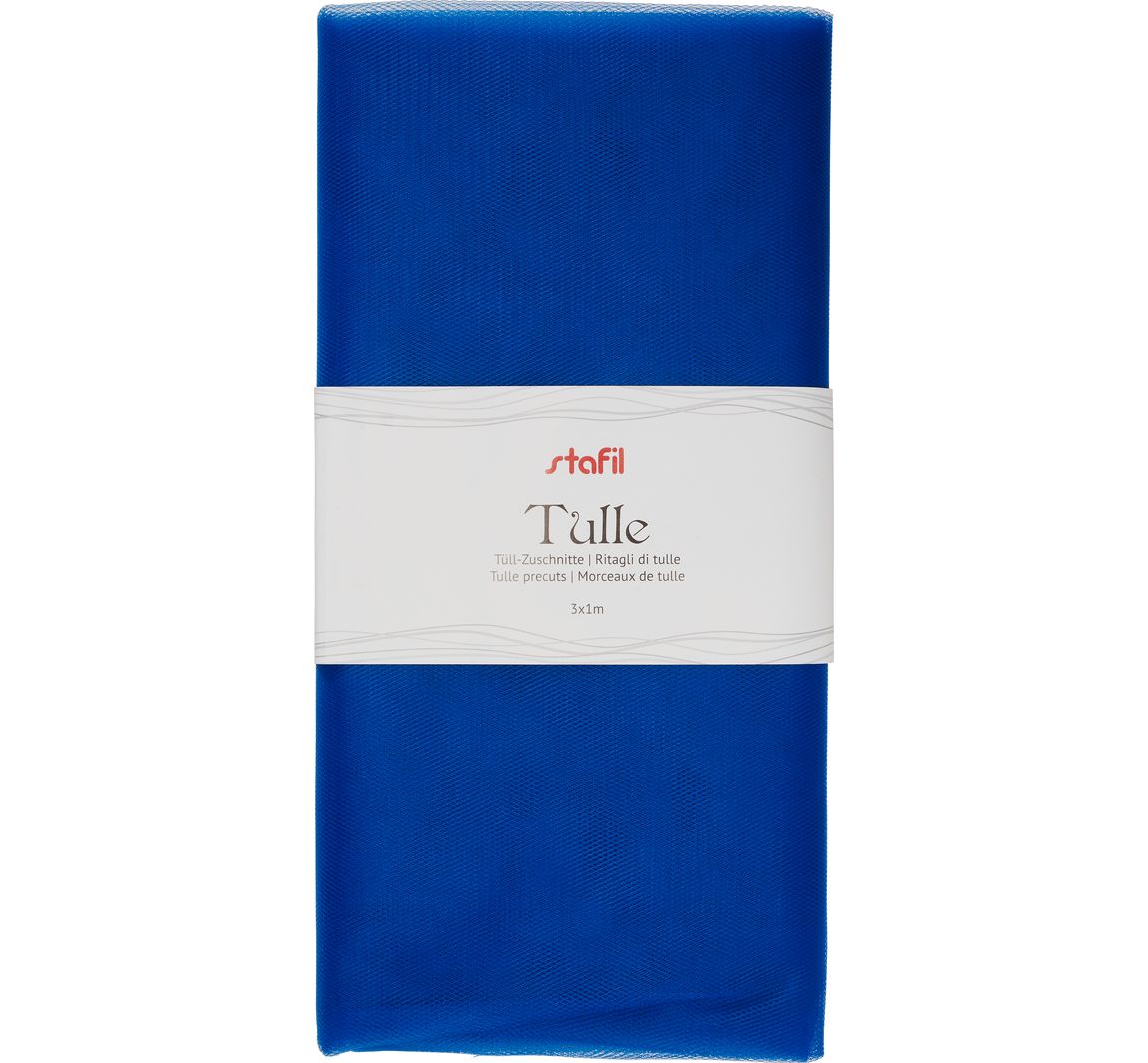 Tüll-Zuschnitt, 3 Meter - Blau