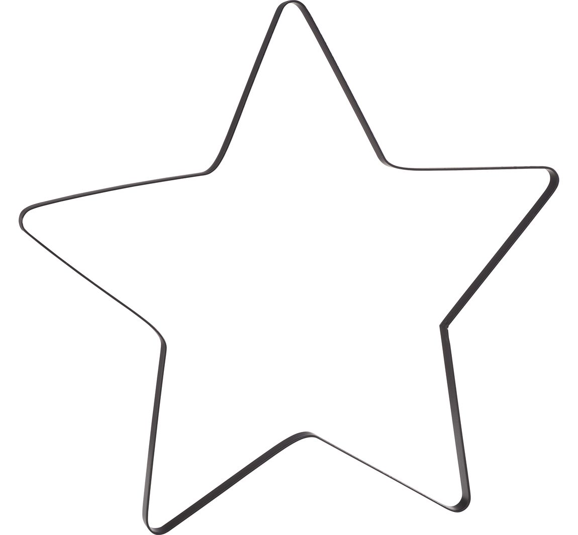 Metallring Stern 'Auri', Schwarz - Ø 40 cm