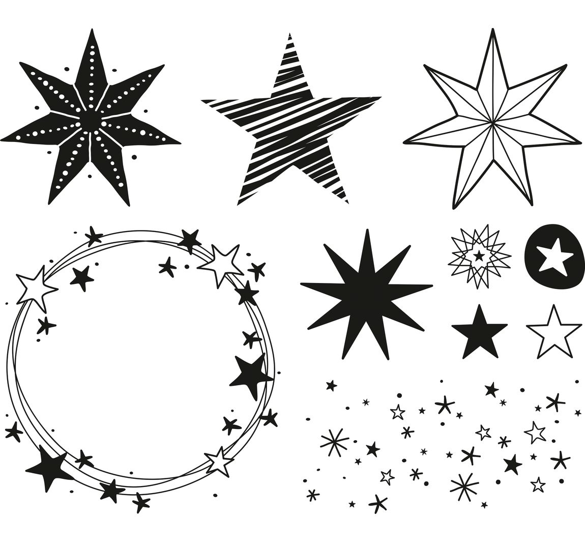 Stempel-Set - Sterne
