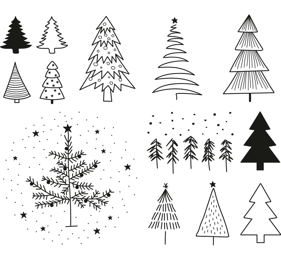 Stempel-Set - Tannen