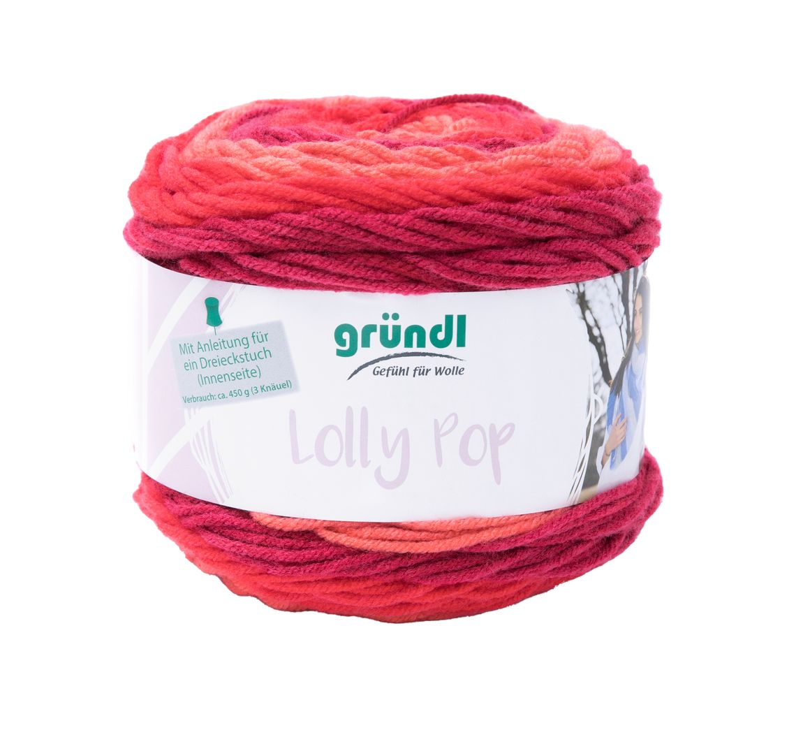 Gründl Wolle 'Lolly Pop' - Wild Cherry Swirl, Farbe 07