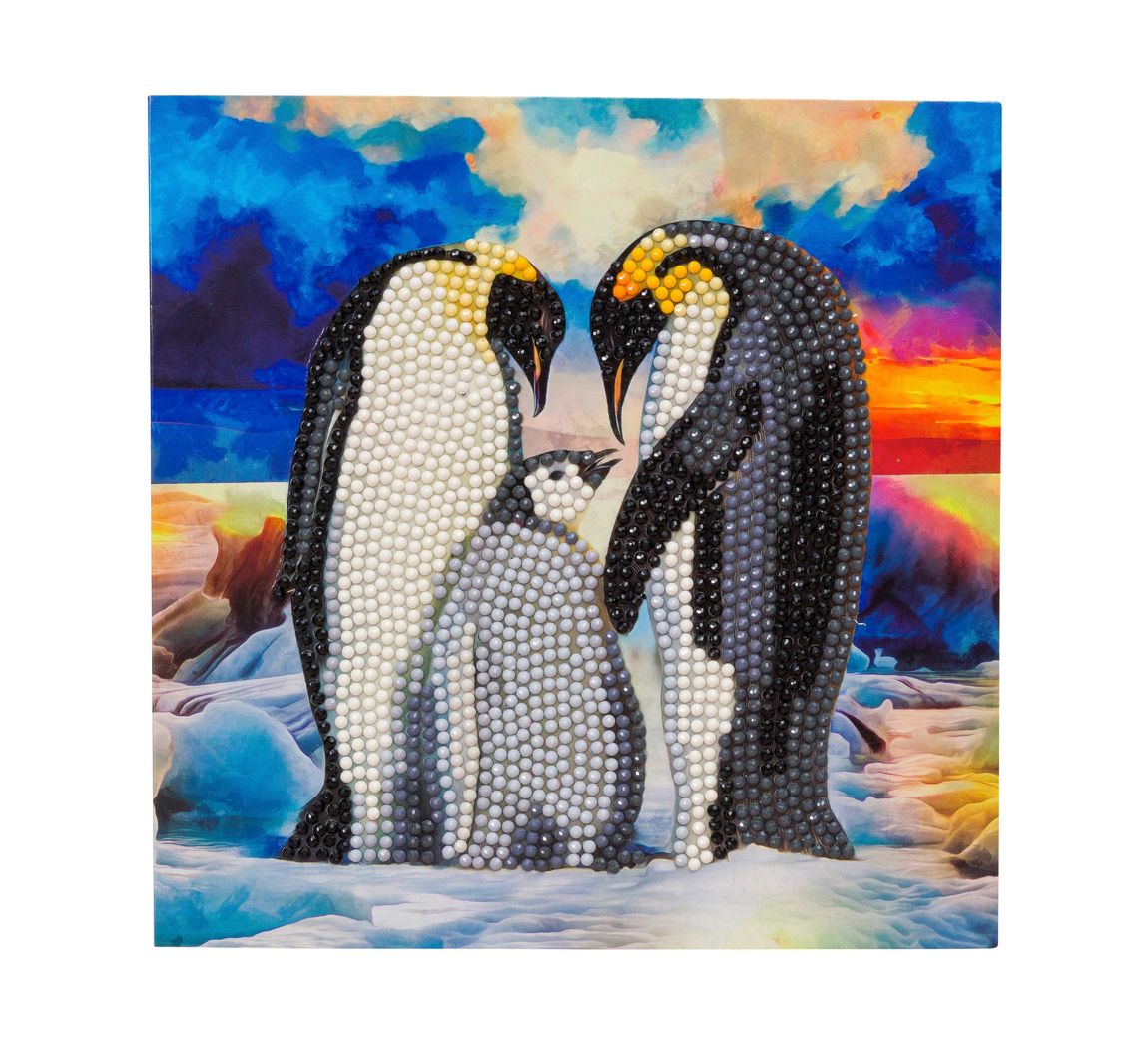 Diamond Painting 'Crystal Art Card' - Penguin Family