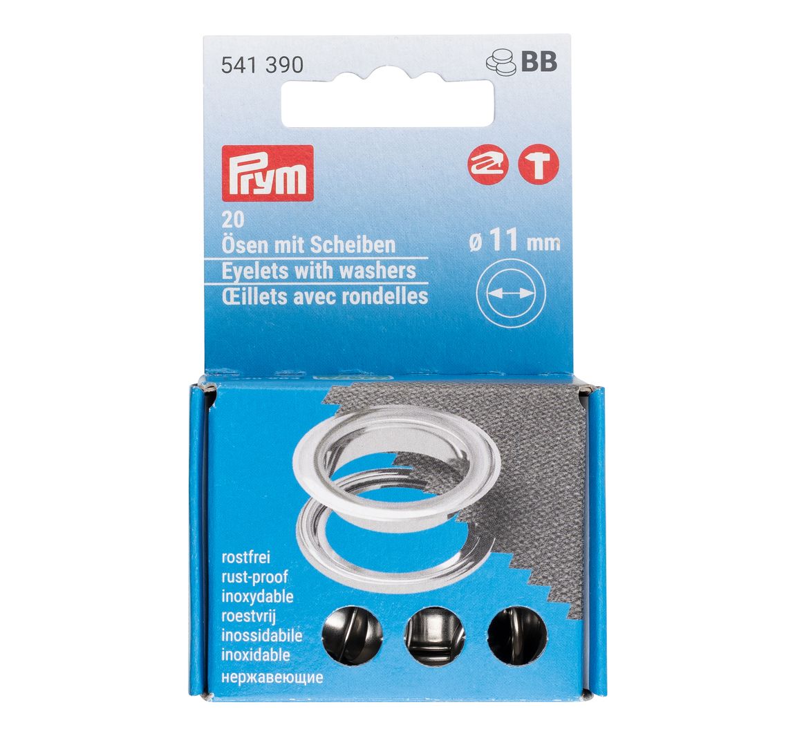 Prym Ösen mit Scheiben - 11 mm, 20 Stück