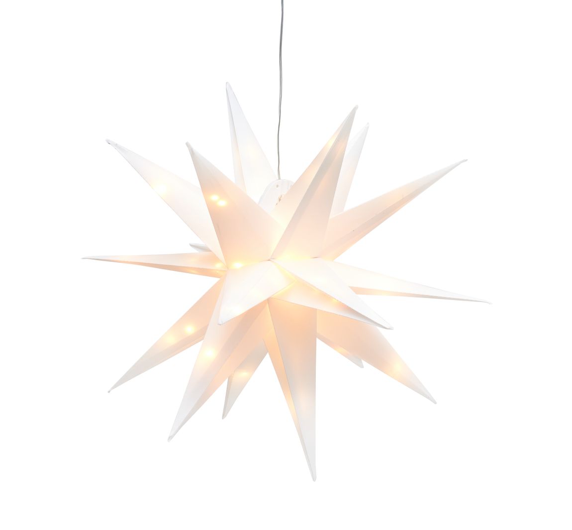 VBS Außenstern mit LED Beleuchtung, Weiß - Ø 40 cm