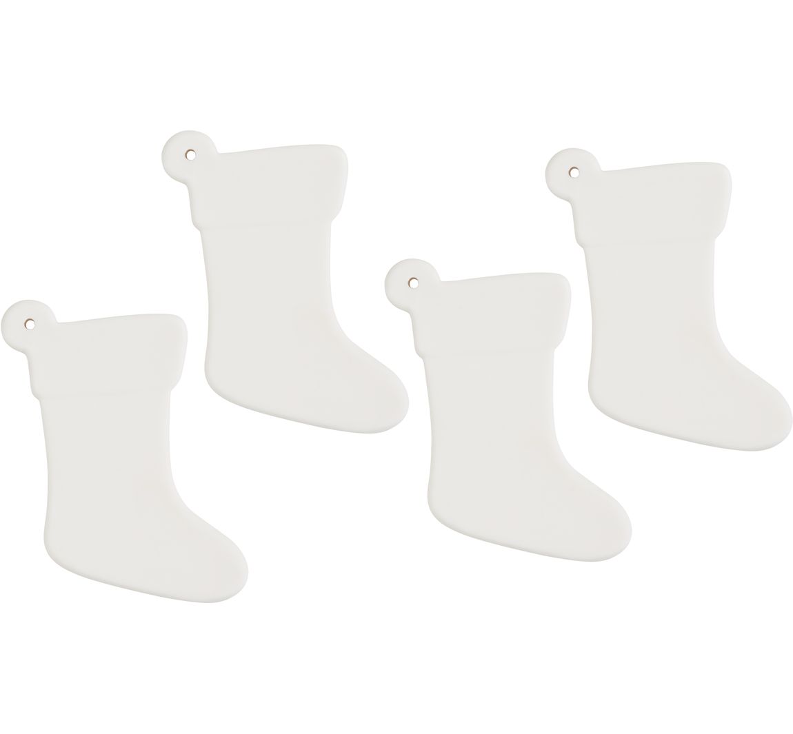 VBS Weihnachtsanhänger, Porzellan - Stiefel