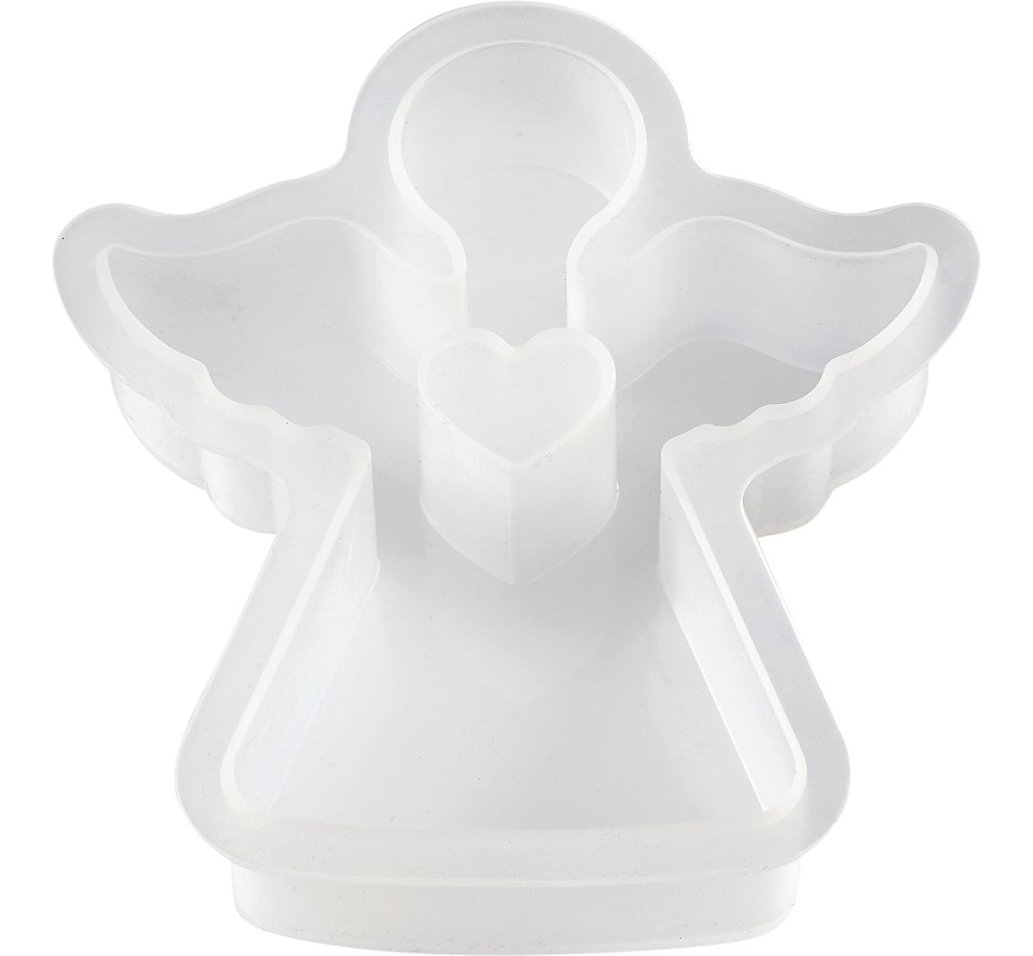 Silikon-Gießform 'Engel mit Herz' - Groß