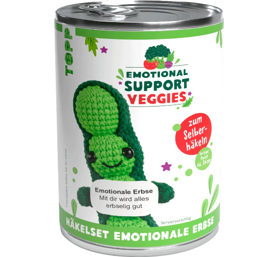 Häkel-Set 'Emotional Support Veggies' - Erbse