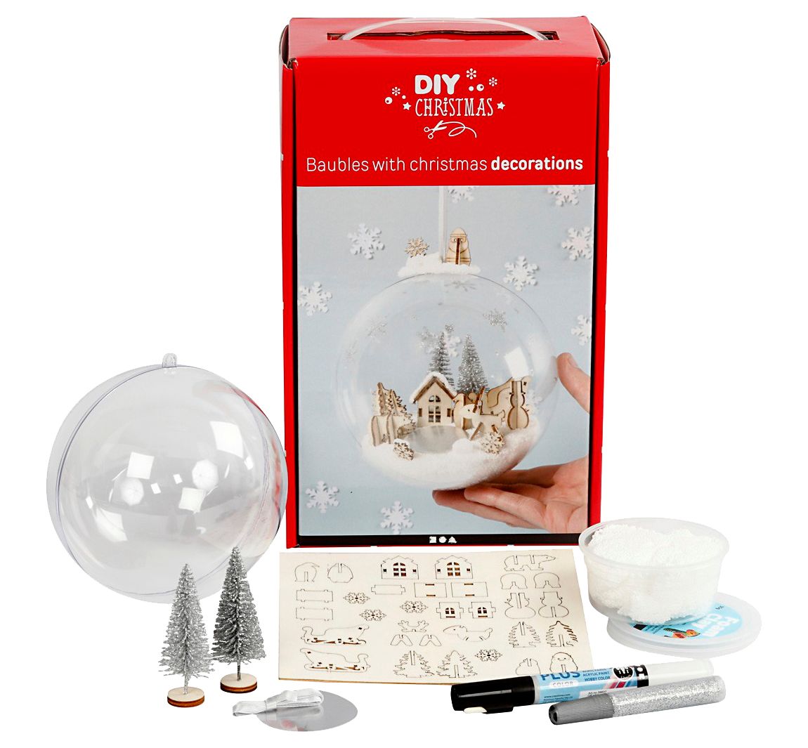 Komplett-Set 'Weihnachtskugel mit Landschaft'