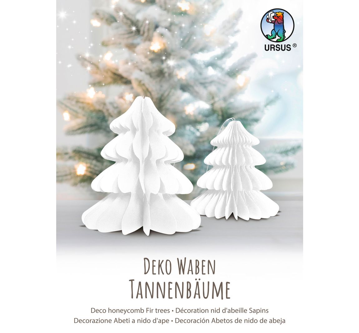 Waben-Tannenbaum-Set - Weiß