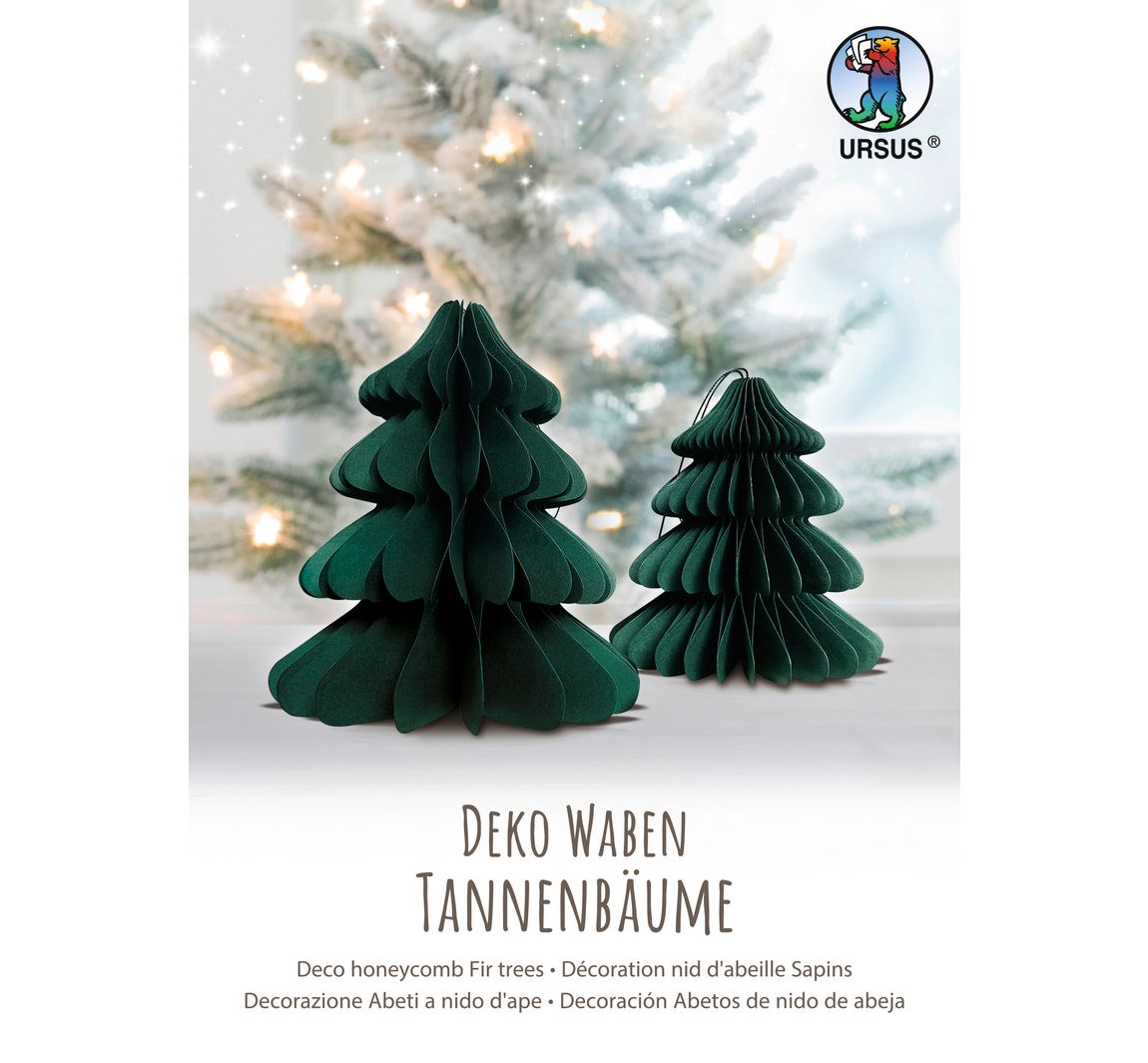 Waben-Tannenbaum-Set - Grün