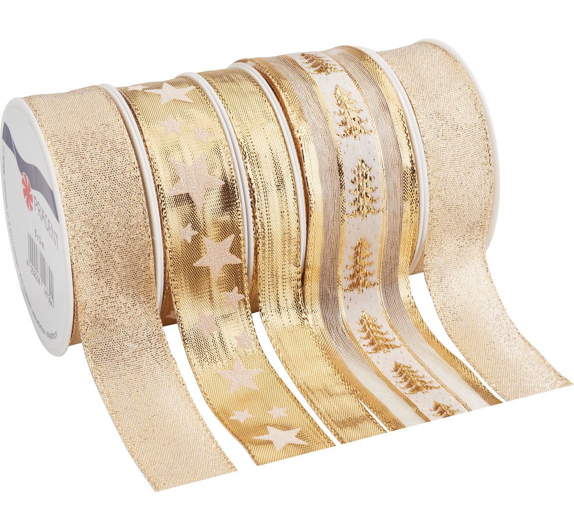 Geschenkband-Set 'Weihnachten' - Gold