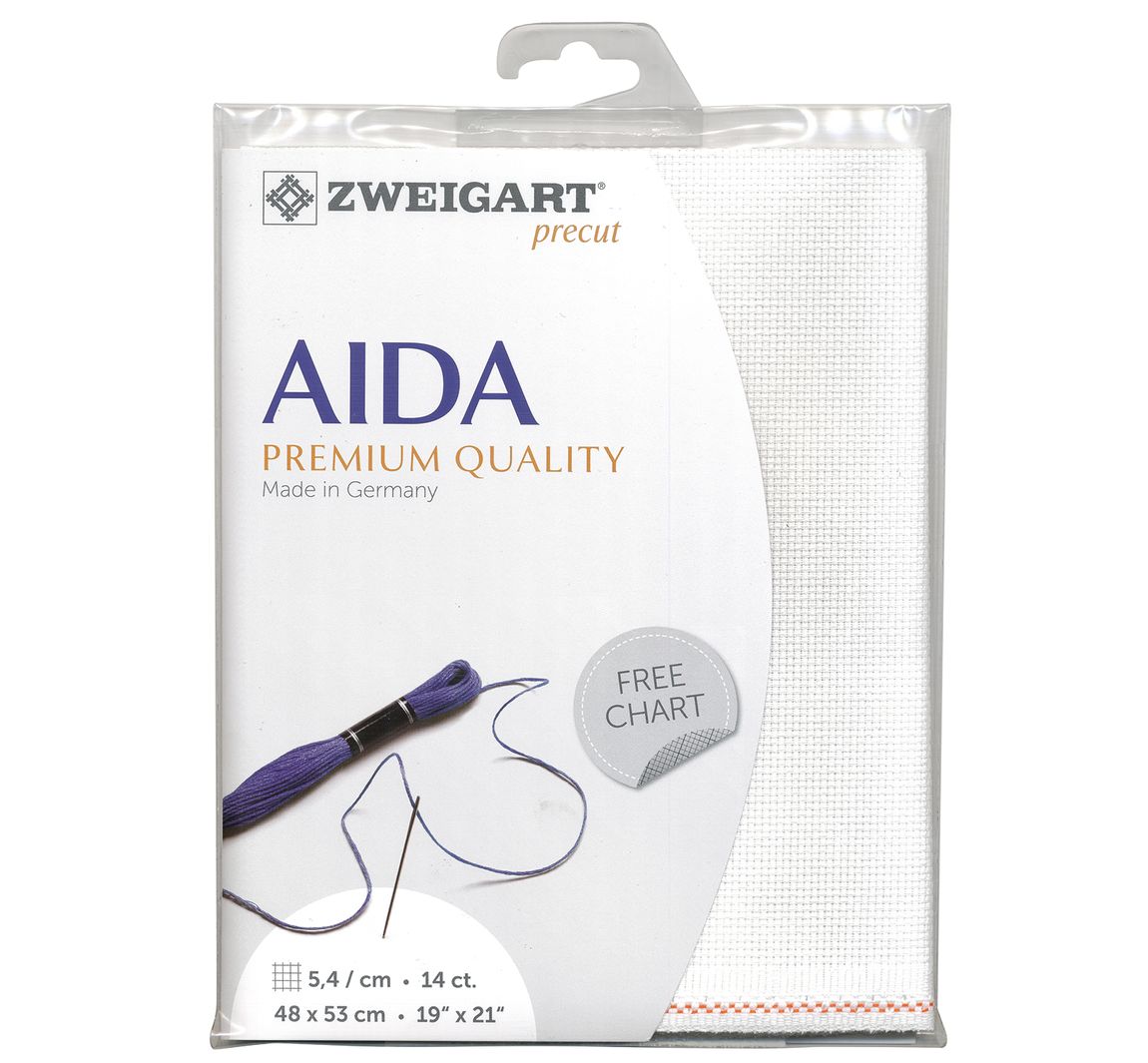 Zweigart Stern-Aida, Precut 48 x 53 cm - Weiß