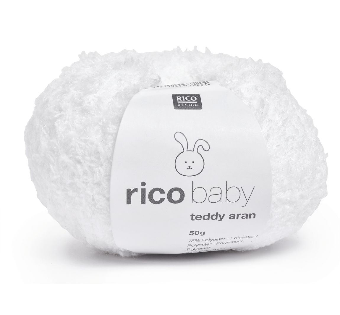 Wolle rico baby teddy aran - Weiß