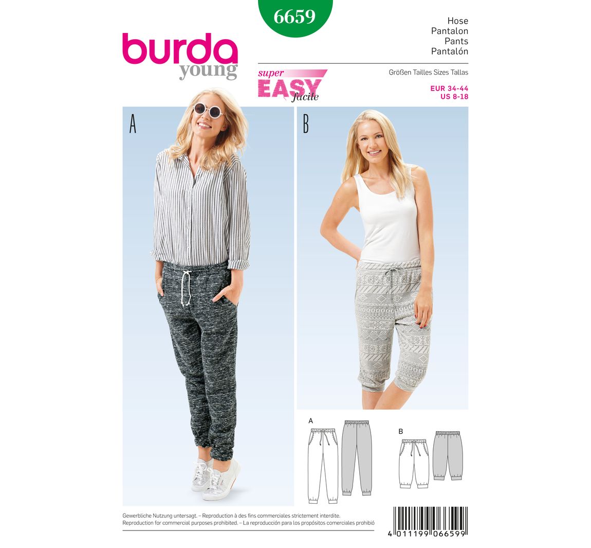 Burda Schnittmuster Nr. 6659 'Relax-Hosen'