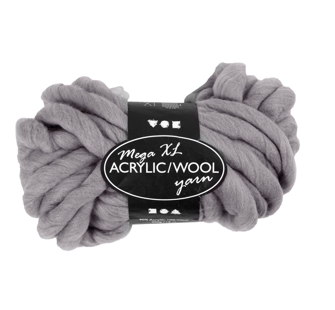 Wolle Mega XL - Grau
