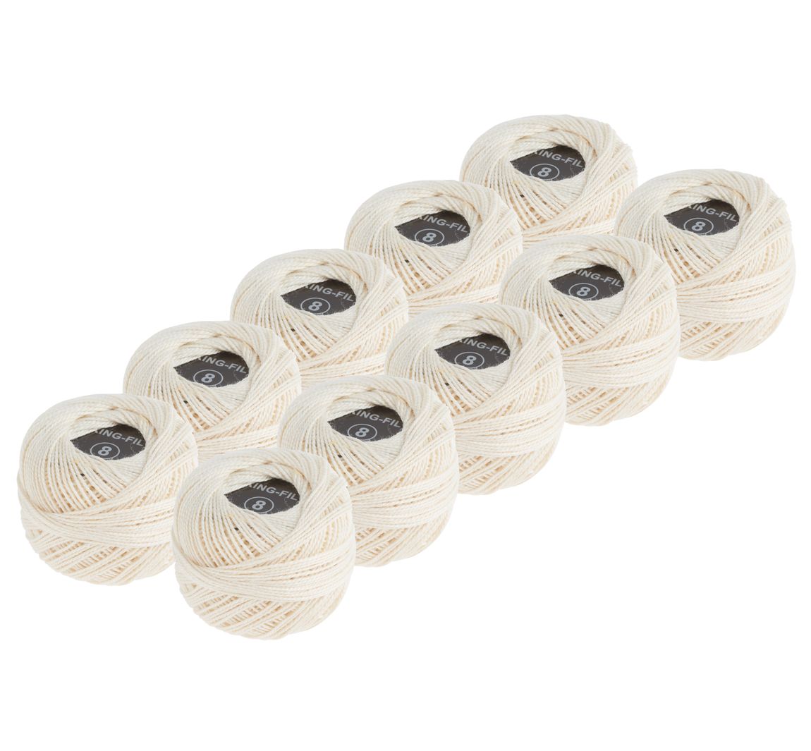 VBS Häkelgarn 'Creme', 10 Knäuel à 30 m