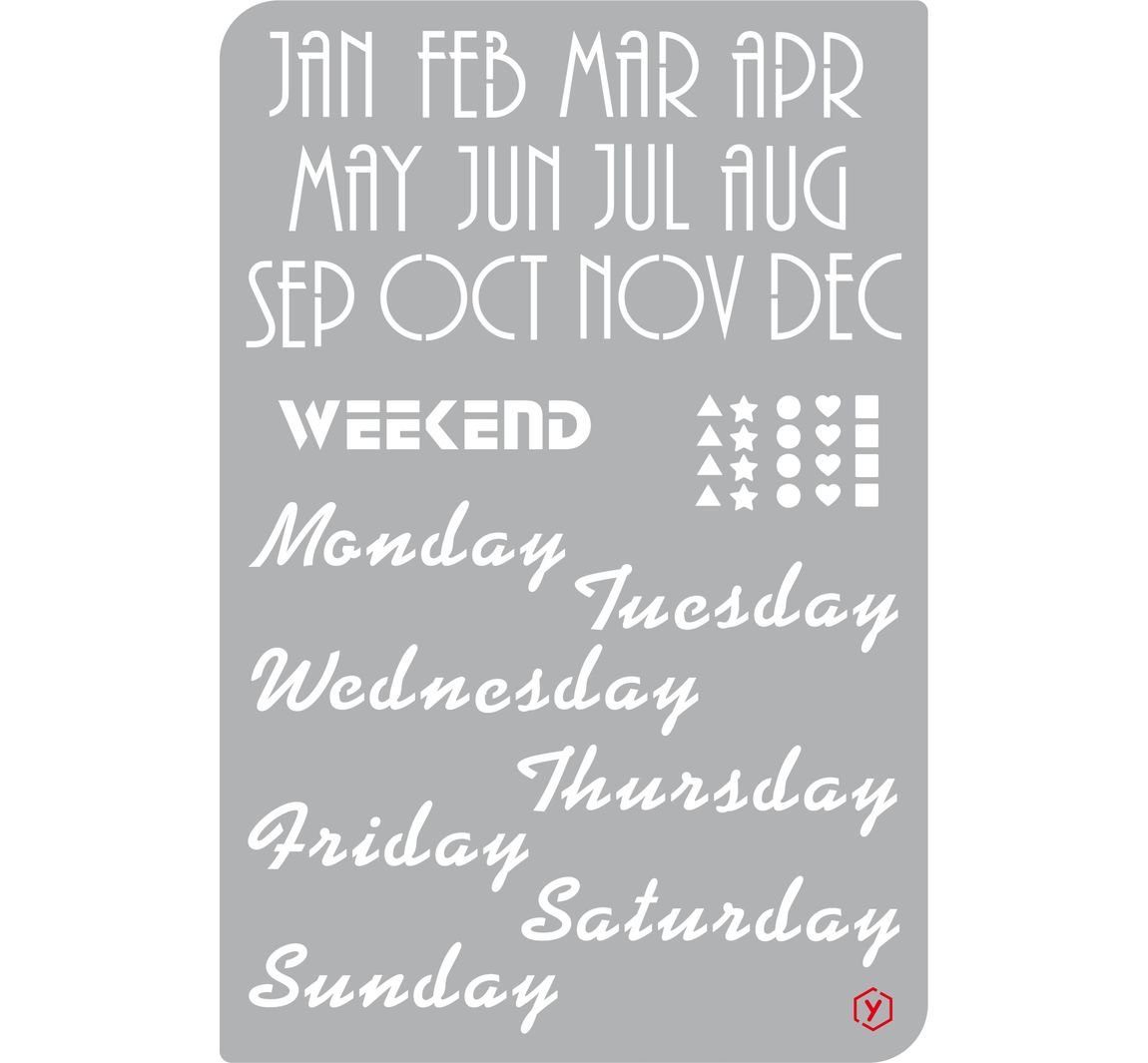 Bullet Journal Schablone 'Kalender'