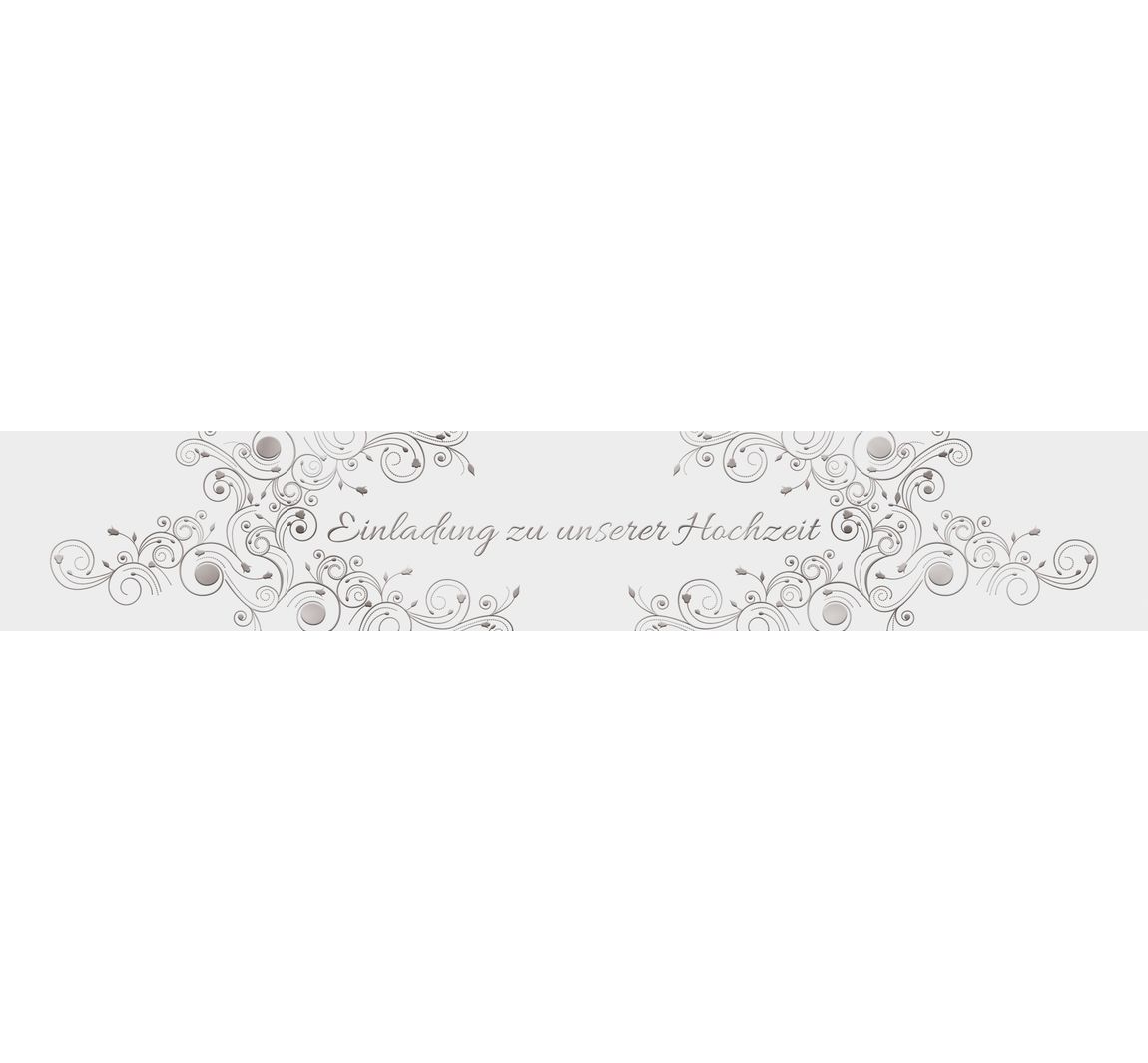 Banderole 'Einladung zur Hochzeit'