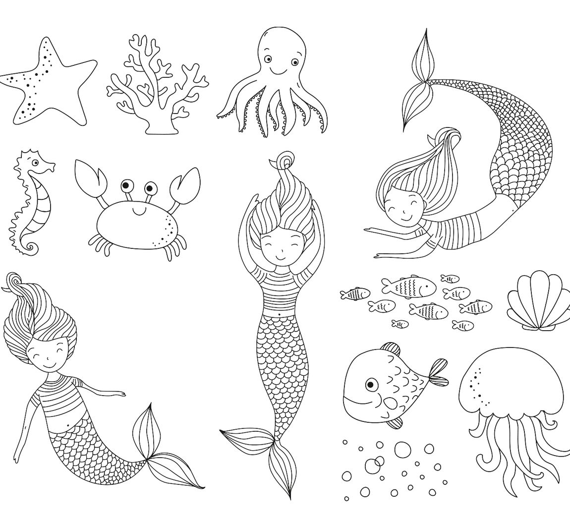 Stempel-Set 'Meerjungfrau'