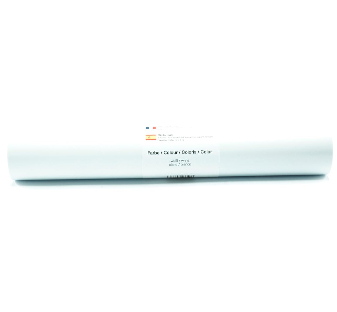 Selbstklebende Vinyl Folie - Weiß-Matt