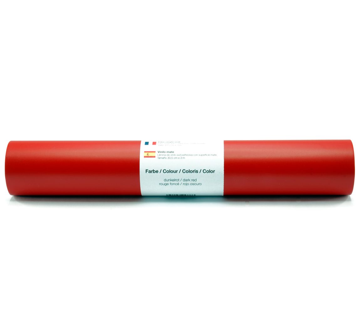 Selbstklebende Vinyl Folie - Dunkelrot-Matt