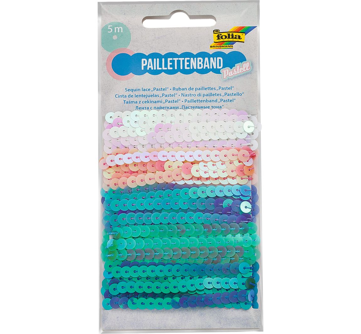 Paillettenbänder 'Pastell-Mix'