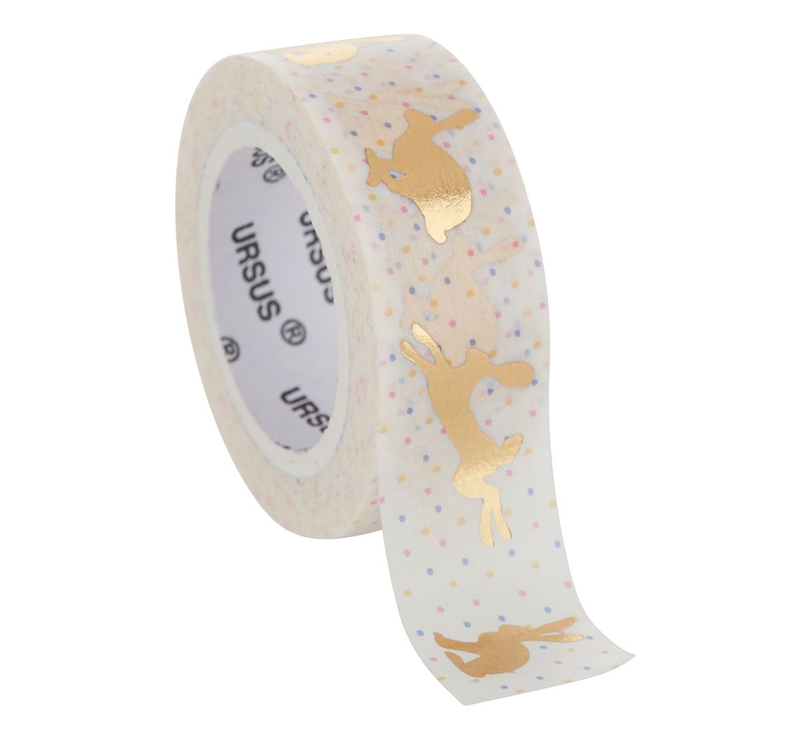 Masking Tape 'Hasen, gold'