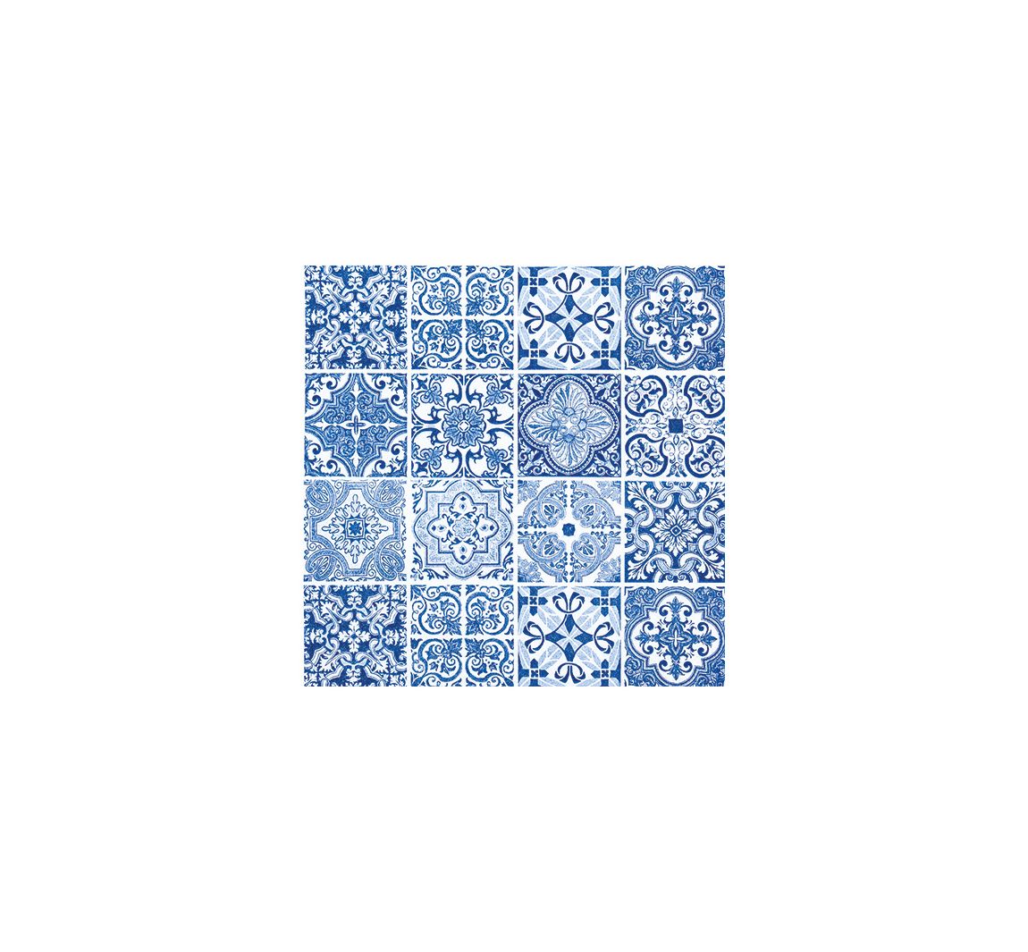 Serviette 'Blaue Fliesen' - 20 Stück