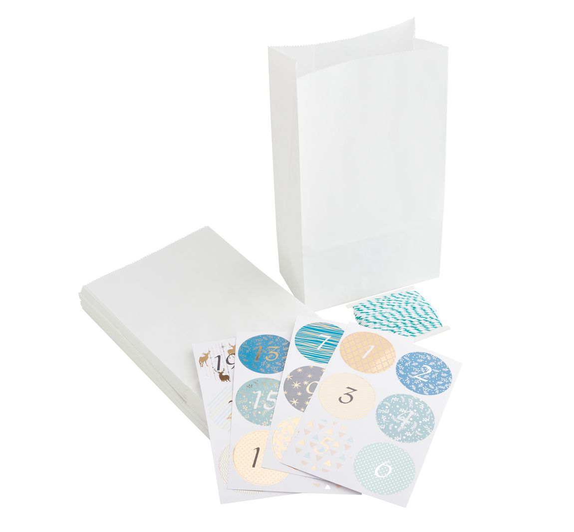 Adventskalender-Set 'Weiß'