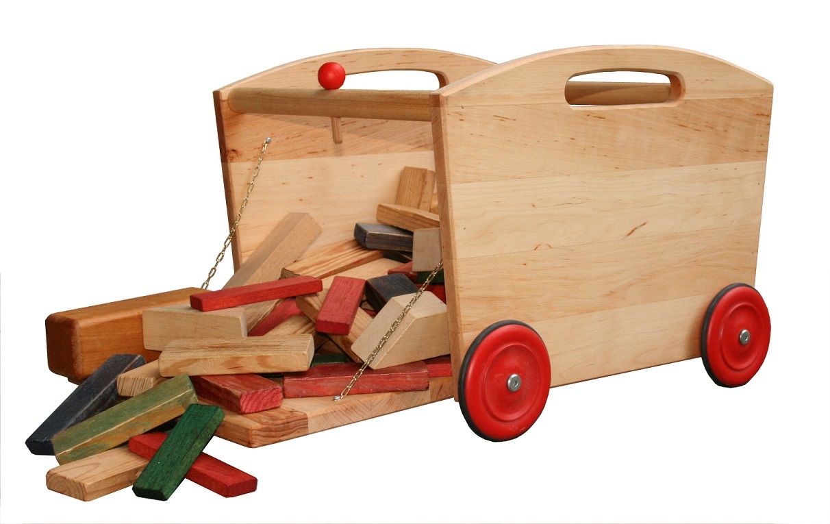 Schöllner Holz Spielzeugwagen Lore, mit Klappe
