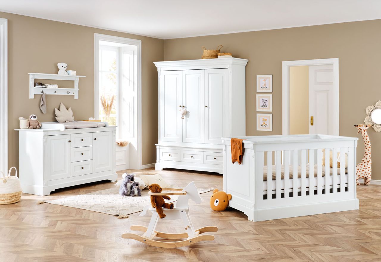 Kinderzimmer-Set Emilia extrabreit groß inkl. Wandregal, 4-tlg., Pinolino