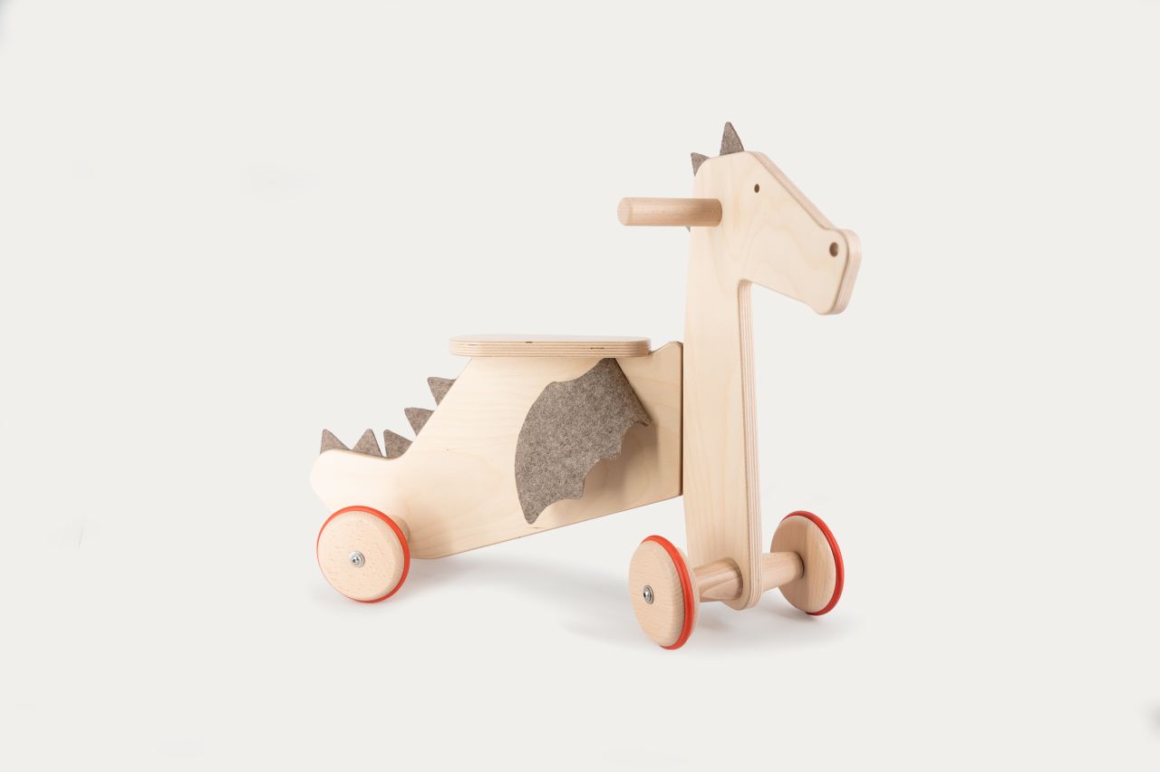 Holz Rutschtier Drache, ab 18 Monaten, Adada