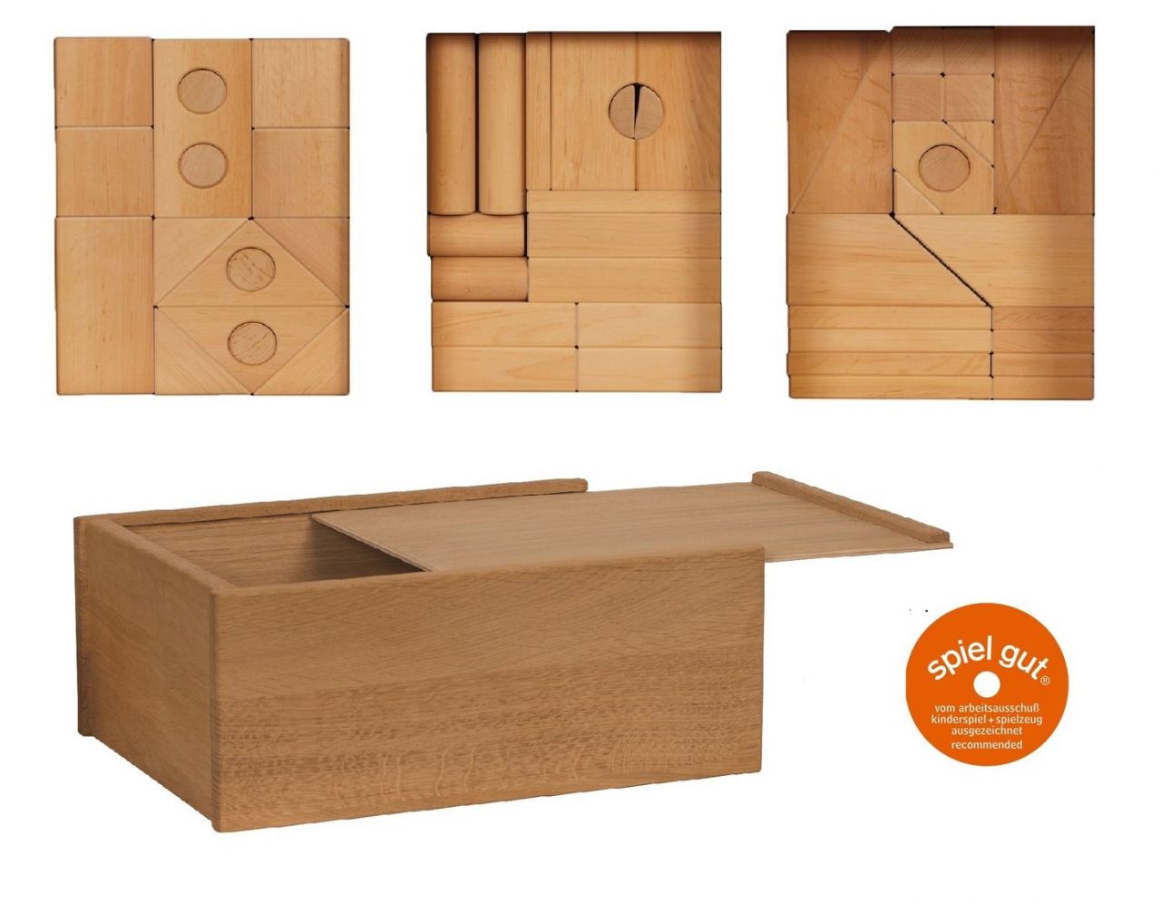 Holzbausteine Set im Holzkasten, Lautenbach