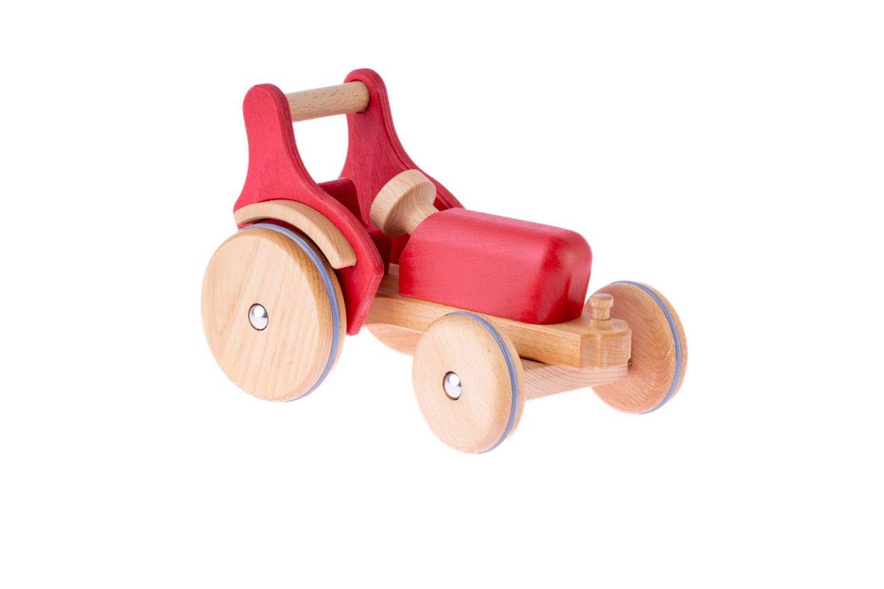 Großer Spielzeug Traktor Holz, rot, Dynamiko Ferdinand