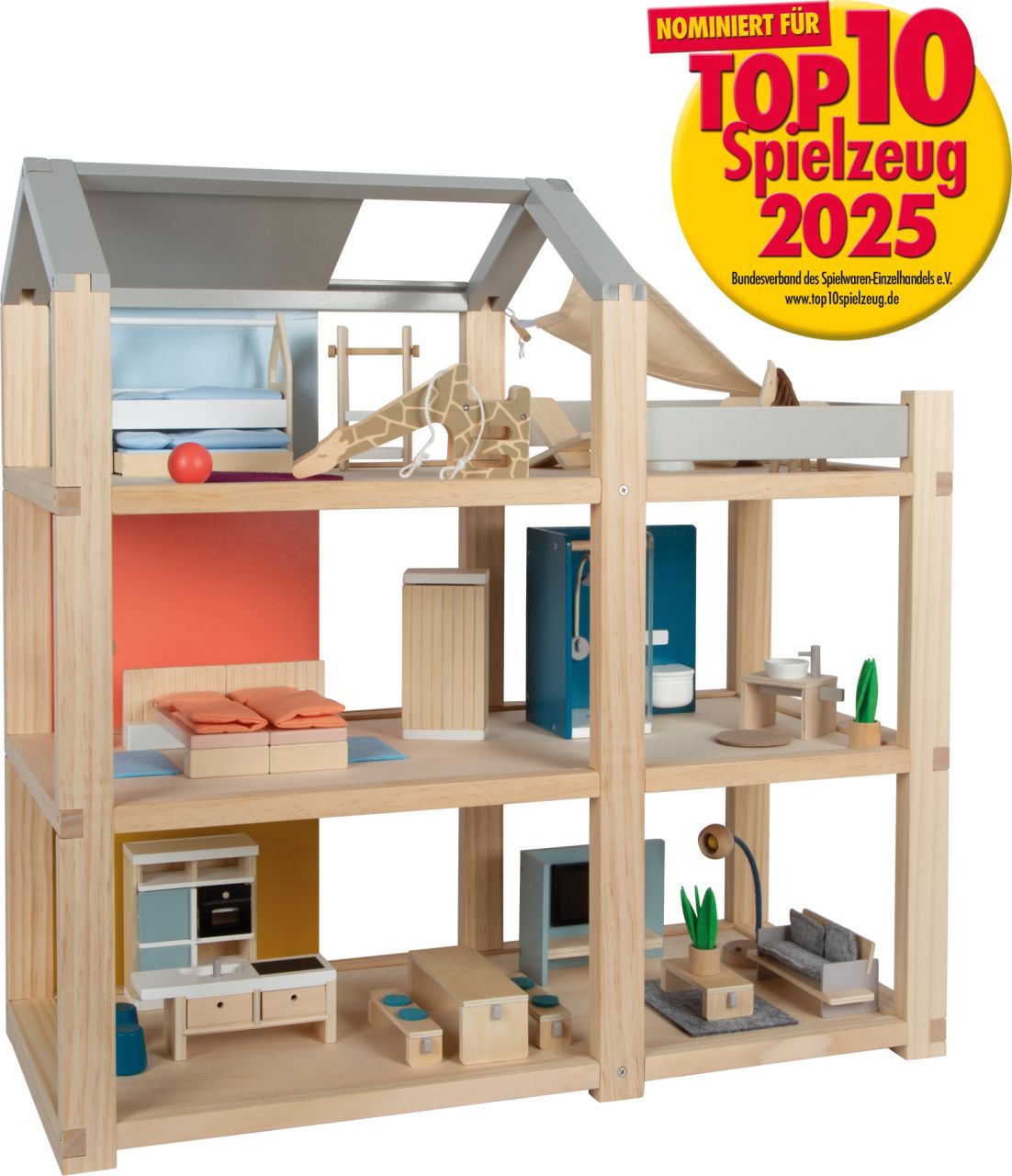 Puppenhaus Natur mit Möbeln, small foot