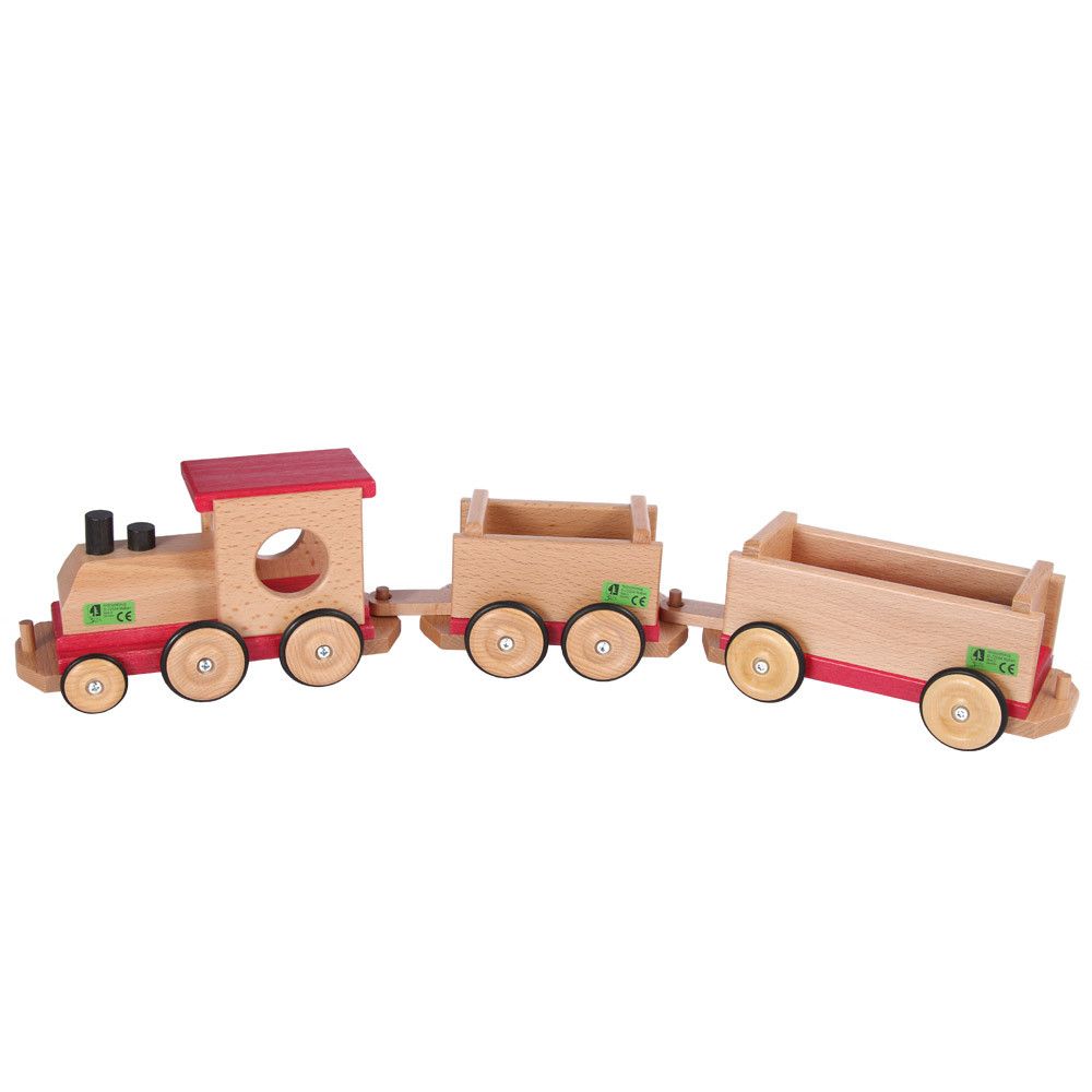 Kindereisenbahn Holz mit 2 Wagen von Beck