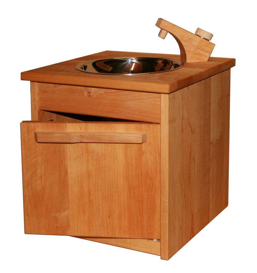 Spüle Kinderküche Star, Holz massiv von Schöllner Holzspielzeug.