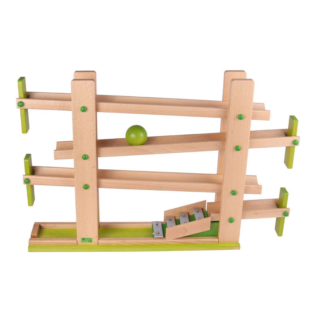 Beck Holzspielzeug Holz Klappen Kugelbahn, ab 1,5 Jahren.