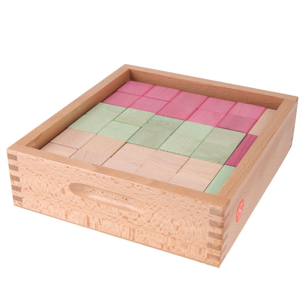 Baukasten mit 63 Fröbelsteinen Pastell, Beck