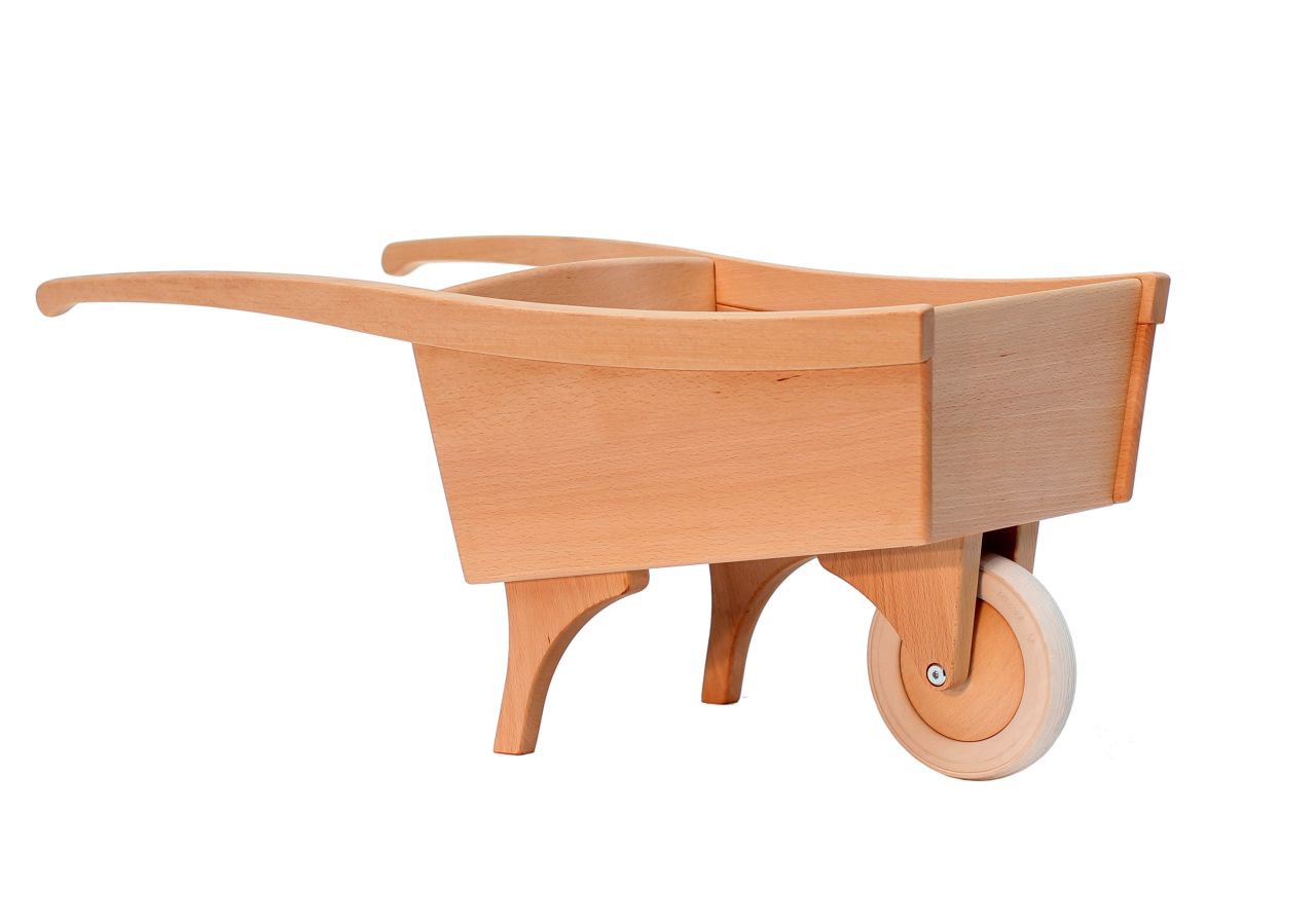 Kinderschubkarre Holz massiv CARIOLA von Wohnstuecke