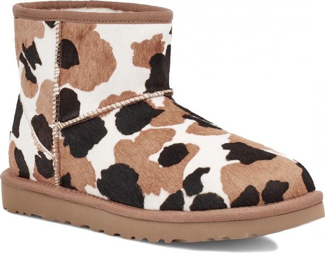 UGG CLASSIC MINI COW PRINT Stiefel 2022 chestnut - 36