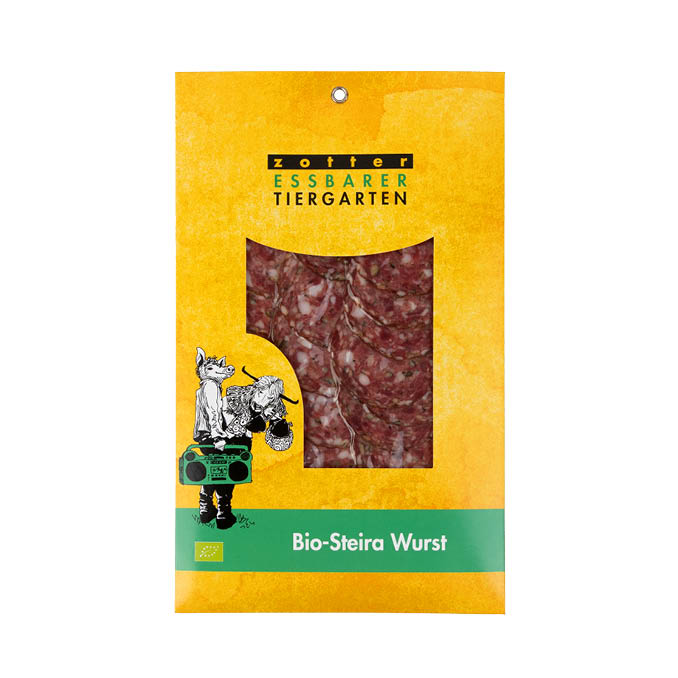 Bio-Steira Wurst, geschnitten