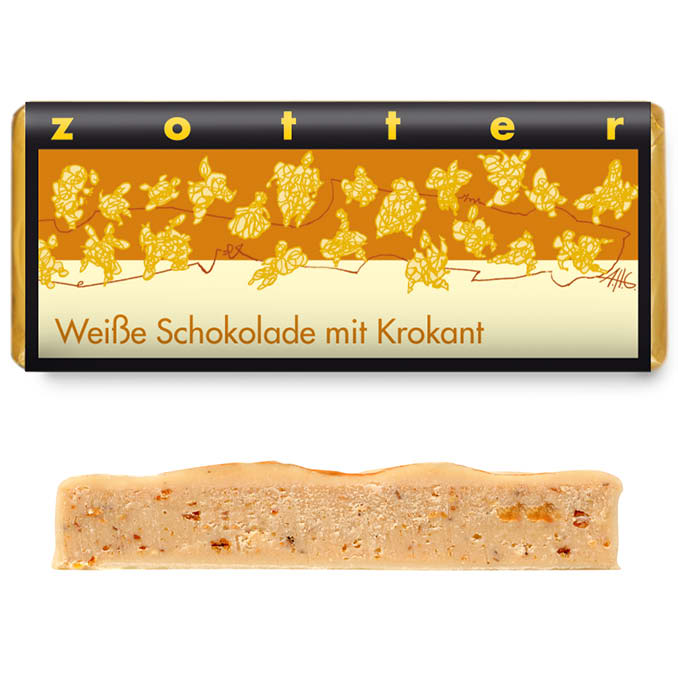 Weiße Schokolade mit Krokant