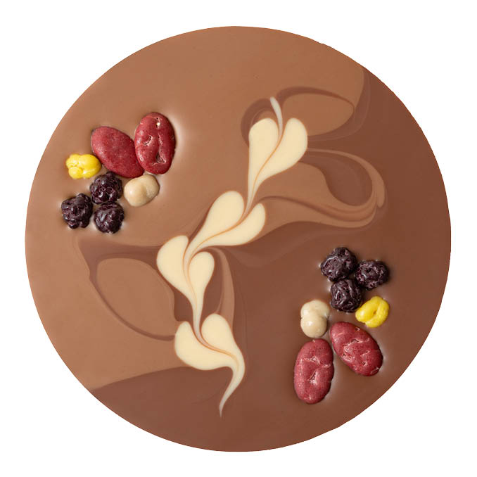 Milchschoko-Pizza mit Nougatfüllung de luxe