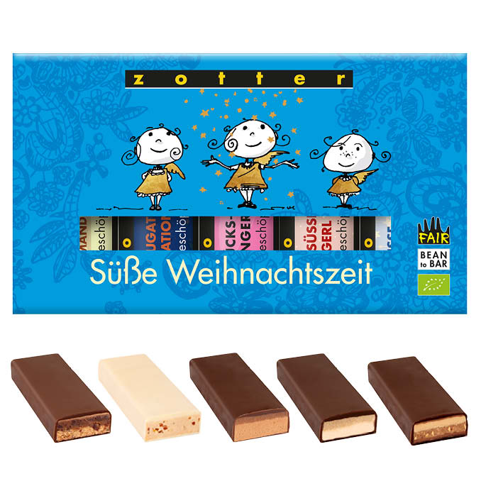 Süße Weihnachtszeit Schoko-Minis, 5 Sorten (100g)